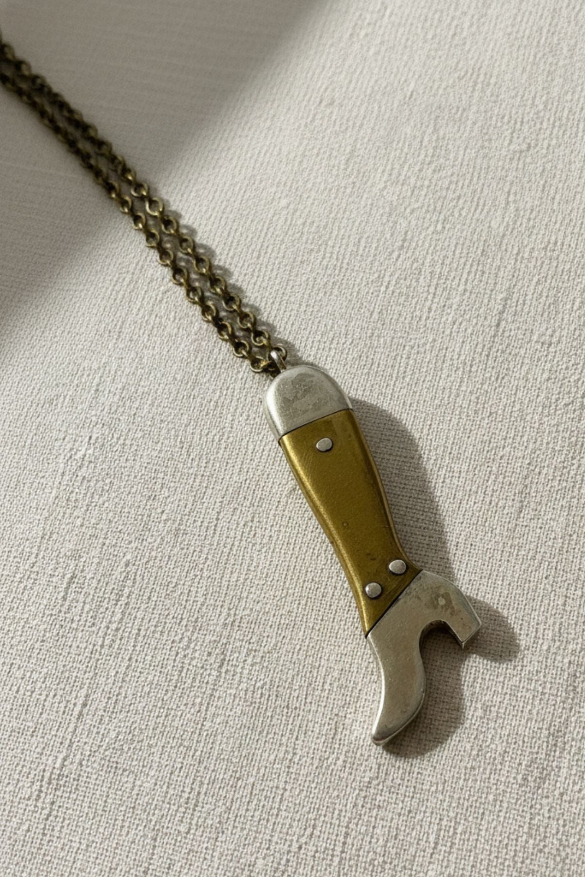 Olivia - - alloy & silver pendant on chain for men