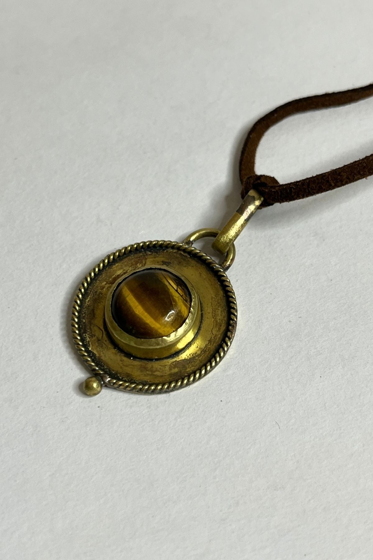 Mars - alloy pendant on cord for men