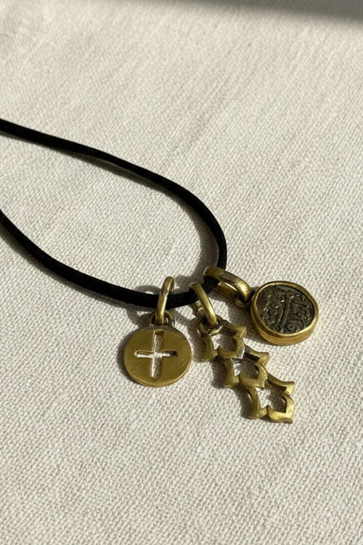 Ivar - alloy pendant on cord for men