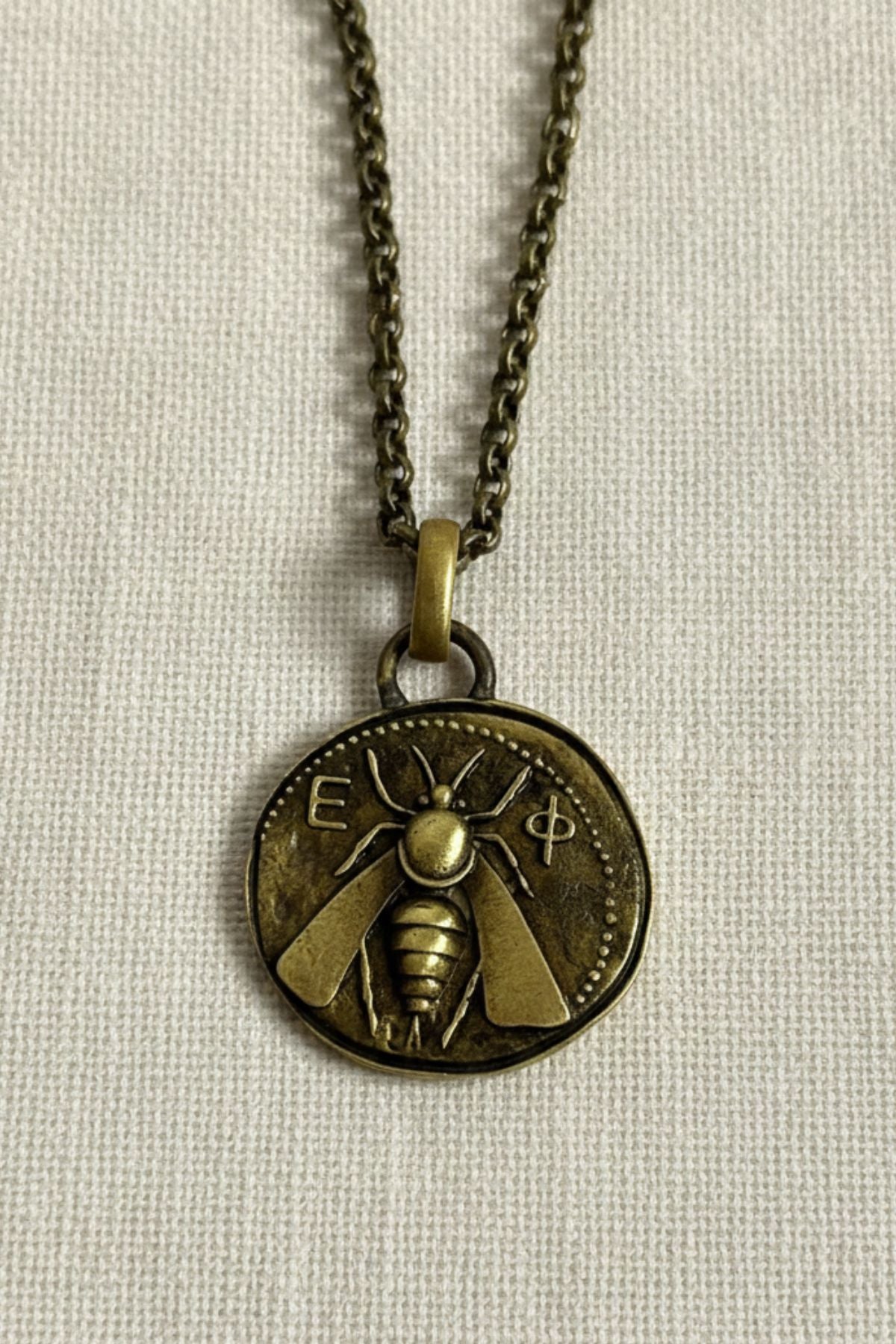 Macedon - alloy pendant on chain for men