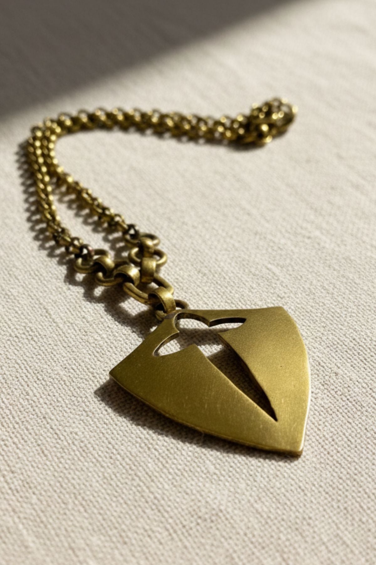 North - alloy pendant on chain for men