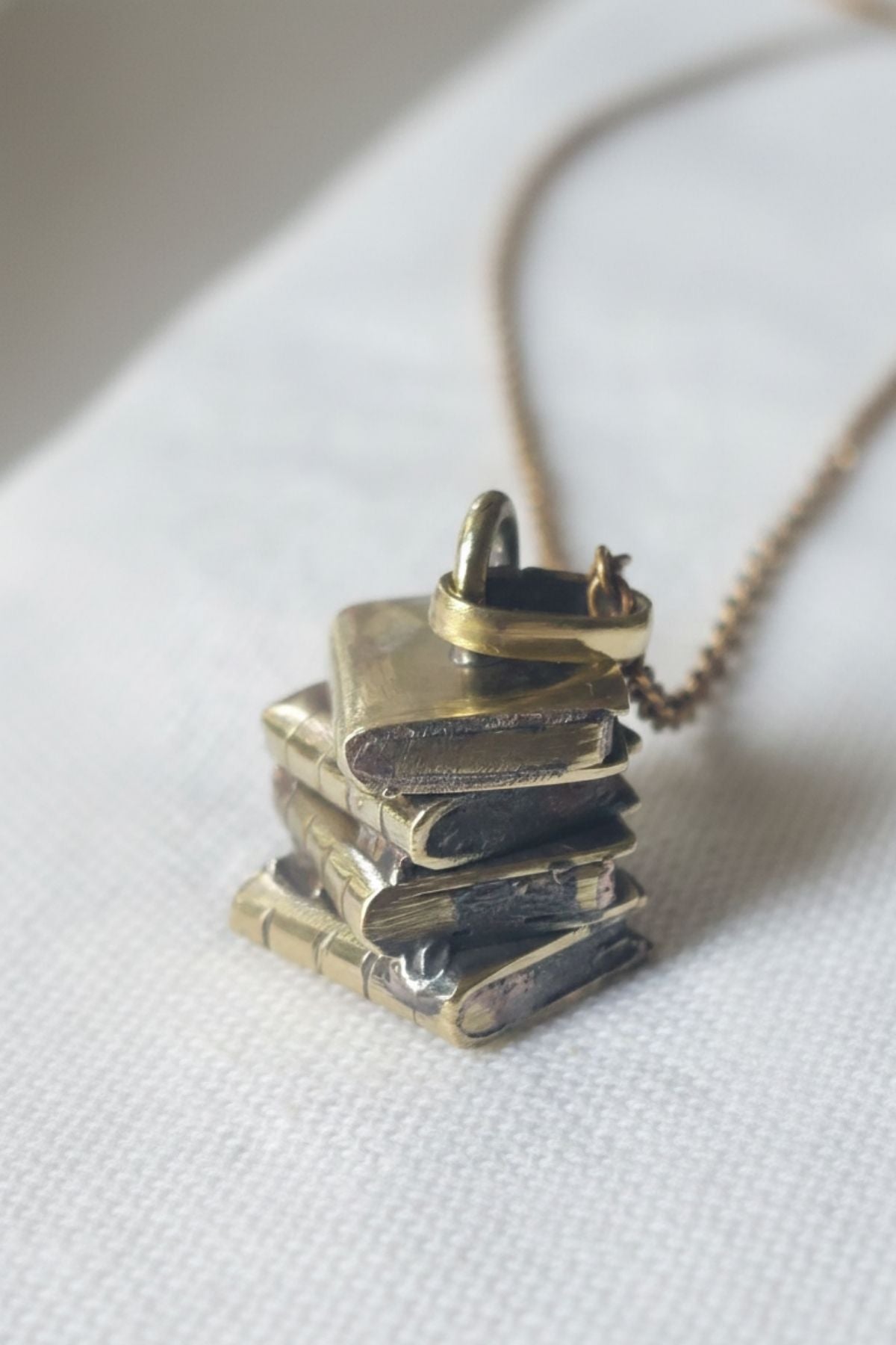 Book-stack Pendant Charm